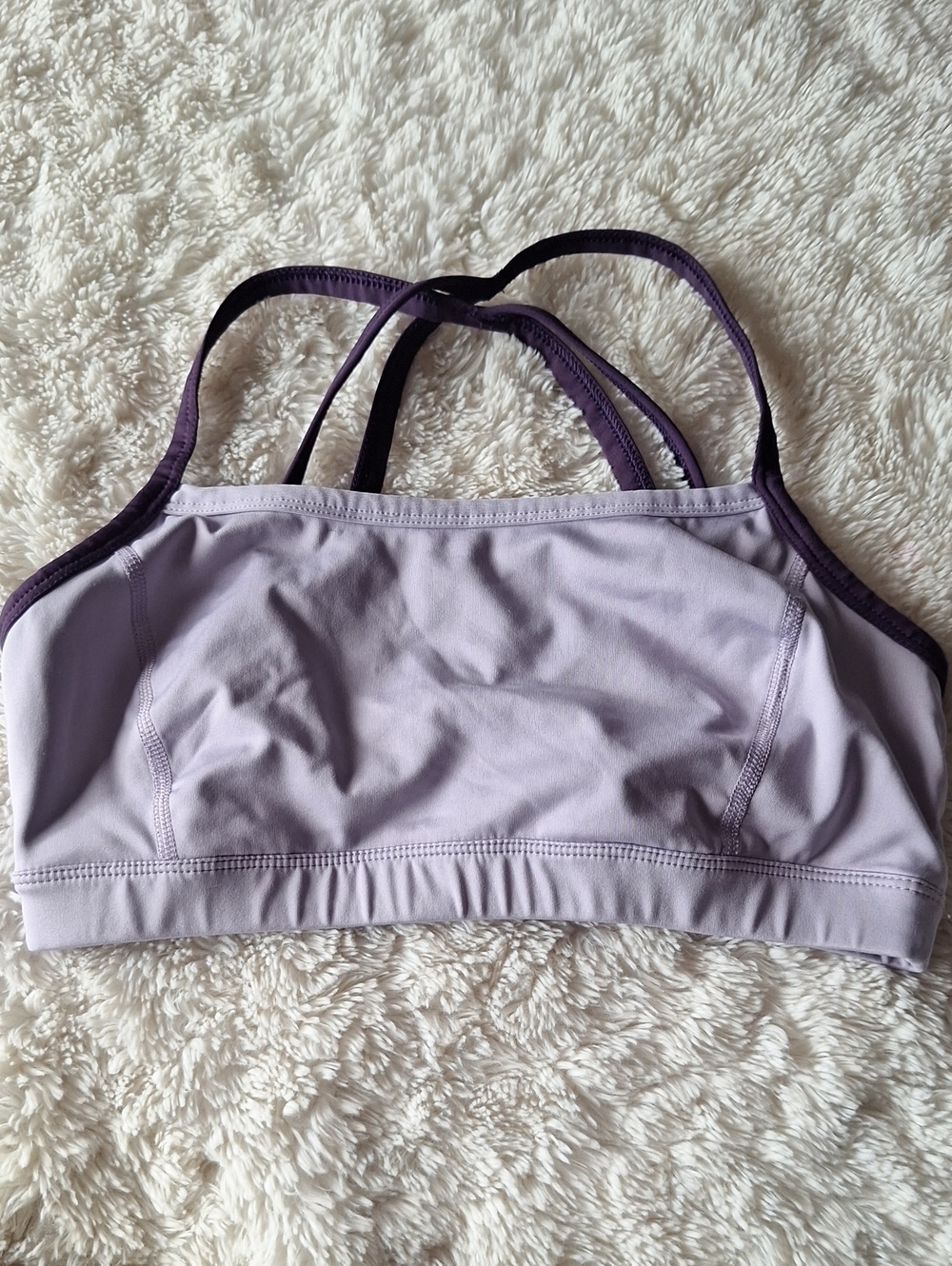Athletic Works Lavender & Purple  Double-Strap Sports Bra Size M 8-10
